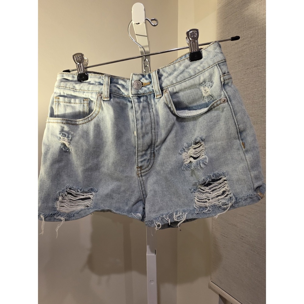 Melville Womens Size 26 Cut Off Denim Jean Shorts Short Distressed Light Wash D